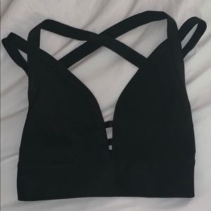 Black bralette top